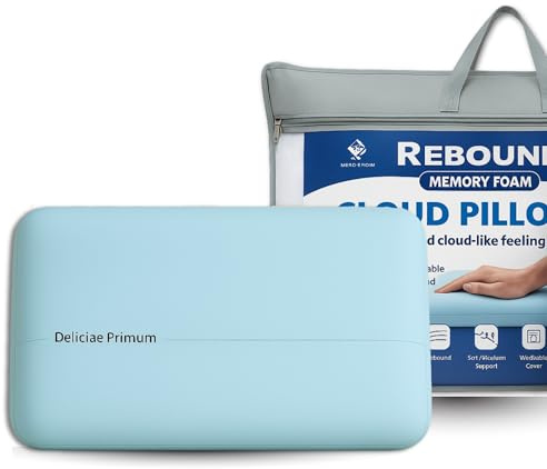 Aira Collection Memory Foam Pillow Two-Sided Soft and Firm Neck Pillow for Sleeping Neck & Shoulder Pain Relief Orthopaedic Support for Side & Back Sleepers (60x40x10cm) (PACK OF 1)