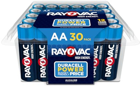 Rayovac High Energy AA Batteries (30 Pack), Double A Alkaline Batteries