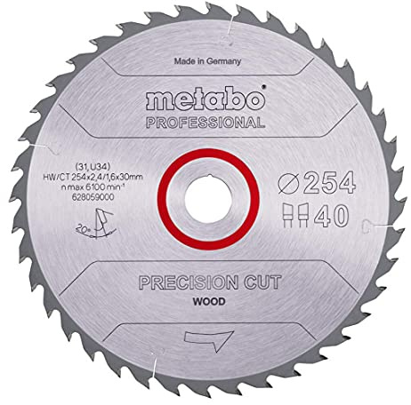 Metabo 628059000 254X30, 40 WZ Circular Saw-Blade, Green