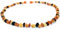 Bernstein-Halskette – Größe 46 cm – 100% echte unbehandelte Baltische Bernstein-Perlen – Erwachsene Herren Damen – authentischer Heilschmuck – verpackt in Organza-Geschenkbeutel MLT.U-BRQ46