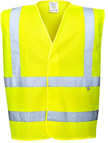 Portwest Chaleco De Alta Visibilidad Ignífugo, Tamaño: L/XL, Color: Amarillo, FR75YERL/XL