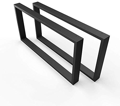 sossai® Couchtischkufen aus Stahl (pulverbeschichtet) | CKK1 | Farbe: Schwarz | Breite 80 cm x Höhe 40 cm | 2 Stück (Paar) | Design Tischbeine