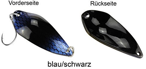 FTM Unisex – Erwachsene 10C5200052C10 Spoon Rock 4,2g-Löffelblinker zum Spinnfischen, Forellenblinker, Forellenköder, Blinker zum Forellenangeln, Farbe:blau/schwarz, Bunt, Normal