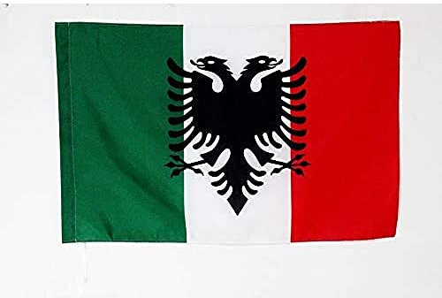 AZ FLAG Bandiera Albanesi D'Italia 150x90 cm - Bandiera Degli Arbereshe 90 x 150 cm Foro per Asta