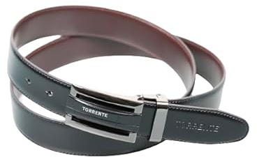 torrente - Ceinture Reversible Noir/Marron - Cuir - Taille Ajustable - Dimensions : 120 x 3,5 cm - Boucle détachable - Ceinture homme Couture 7