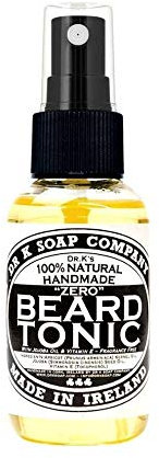Dr K Soap Company Beard Tonic Zero, Olio per barba per la cura della barba, 100% ingredienti naturali, 50 ml