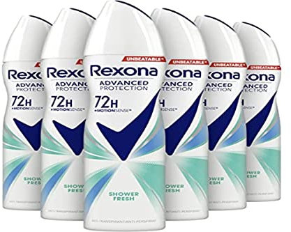 Rexona 72H Advanced Protection Deodorant Spray Shower Fresh - 6 x 150 ml
