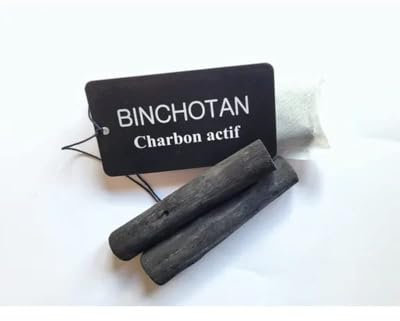Charbon Binchotan Bio charbon actif eau - bâtons de charbon bio purificateur d'eau naturel fins X2-100% naturel - filtre 500ml d'eau pour gourde, carafe, pichet, bouteille