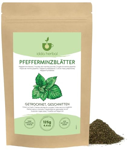 Pepparmynta lös (125 g), pepparmyntblad, varsamt torkat, pepparmynta te 100% rent och naturligt