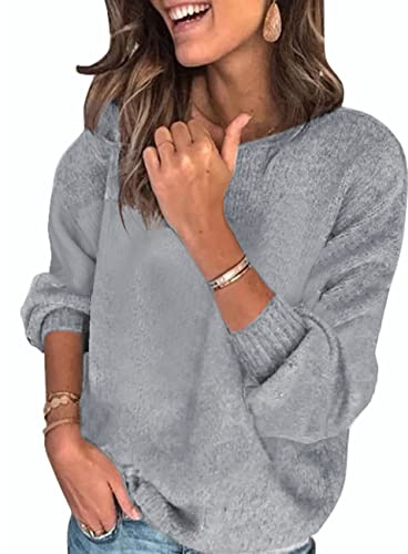 heekpek Pull Femme Chic Hiver Chaud Pas Cher Rayé Ample Mode Pullover | Col Rond Hauts Manche Longue Pull Tricoté