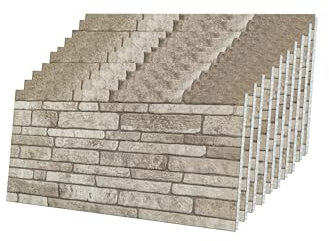 IZODEKOR Lot de 10 panneaux muraux 3D aspect brique, revêtement mural et plafond, carrelage intérieur et extérieur, bricolage, cuisine, salle de bain, chambre à coucher, aspect pierre; Crème de rêve