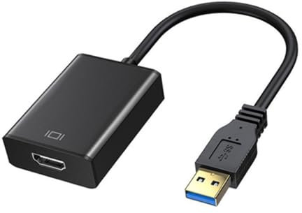Xinlie Adaptador USB a HDMI 4K - Conversor de Vídeo USB 3.0 y DisplayPort Compatible Con Windows 7,8,10/MacOS 10.15 - Modo de Espejo/Ampliación Para Mac