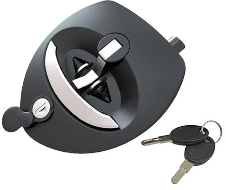 Dickly Serrature per porte camper per rimorchio da viaggio Serratura per porta del rimorchio Maniglia di sicurezza durevole con catenacci a paletta per, stile b