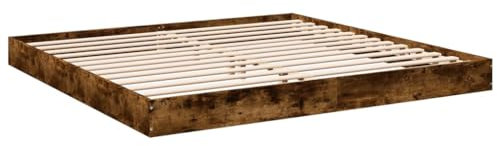 vidaXL Bettgestell Räuchereiche 180x200 cm Holzwerkstoff