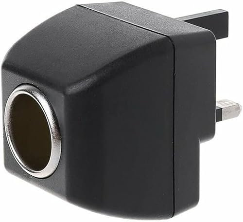 Gammaeon Car Plug Adapter, Black 240V Mains to 12V DC Cigarette Lighter Socket Car Charger, 120W, 150VA, Compact, Durable, Safety Features