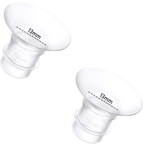Flanscheinsatz, 13 mm, kompatibel mit Momcozy M9/M6/M5/S12 Pro/S9 Pro/Medela/Spectra/Bellababy/Lansinoh/Elvie/Nuliie/KISSBOBO/ANWIKE 24 mm tragbare Milchpumpe, Ersatzzubehör, 2 Stück