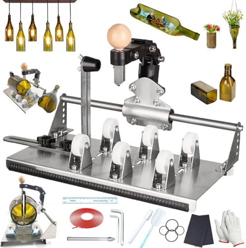 Kit tagliavetro multifunzione fai da te con accessori completi per tagliare birra, bicchieri da vino a varie angolazioni