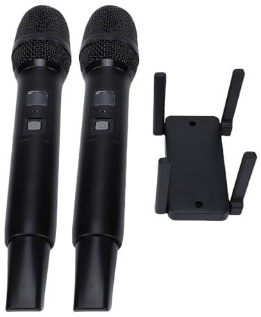 Goshyda True Diversity Trådlöst Mikrofonsystem Handhållen Mikrofon för Karaoke Singing Speech 2 Pack