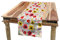 ABAKUHAUS Blume Tischläufer, Frühling Mohnblumen-Kunst, Esszimmer Küche Rechteckiger Dekorativer Tischläufer, 40 x 180 cm, Dunkle Koralle Braun Gelb