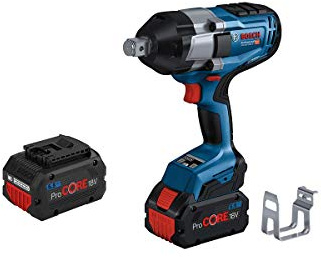 Bosch Professional BITURBO sladdlös skruvdragare GDS 18V-1050 H (attraktionstid 1 050 Nm, startstunder 1 700 Nm, 2 x batteri ProCORE18V 5,5 Ah, snabbladdare GAL 1880 CV, i L-BOXX 136)
