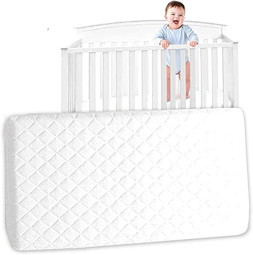 Brillars Baby Travel Cot Mattress – Extra Thick & Breathable with Quilted Removable Cover | Fits Most Toddler Cots Bed (95 x 65 x 13 cm)