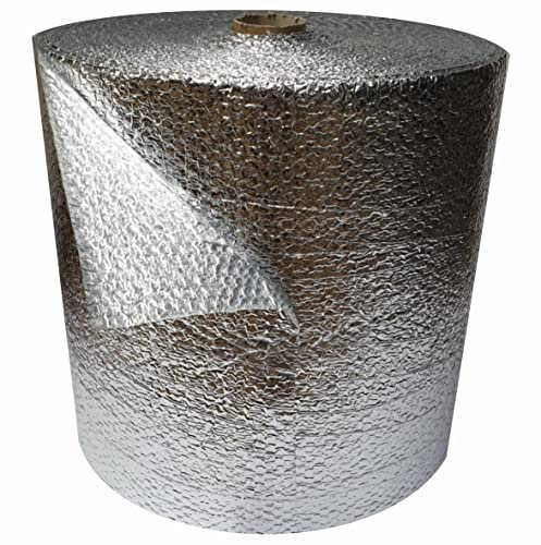 Isolierfolie Dämmfolie 50cm x 60m, 250 Micron – Thermofolie für Fenster, Auto, Camping, Pool. Dient als Wärmedämmung, Kälteschutz, Verdunklung (2)