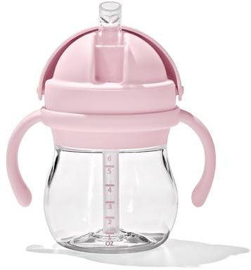 OXO Tot Transitions Straw Cup with Removable Handles - 6 oz. - Blossom