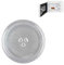Piatto Microonde Universale,Piatto per Microonde,Piatto in Vetro Universale Girevole da 25,5 cm per Forno a Microonde Con 3 Fissaggi