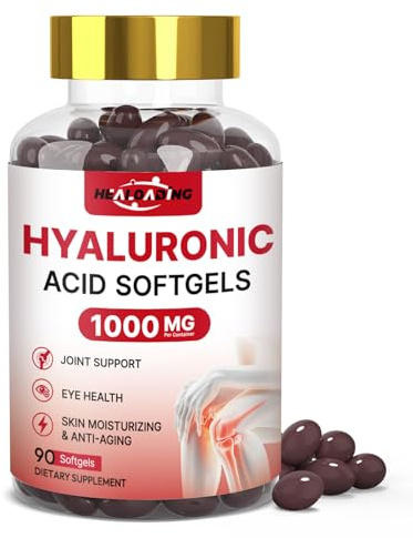 HEALOADING Hyaluronic Acid Supplements 1000mg Softgels: Joint Supplements for Men Hyaluronic Acid for Skin & Joint Hydration Non-GMO and Gluten Free