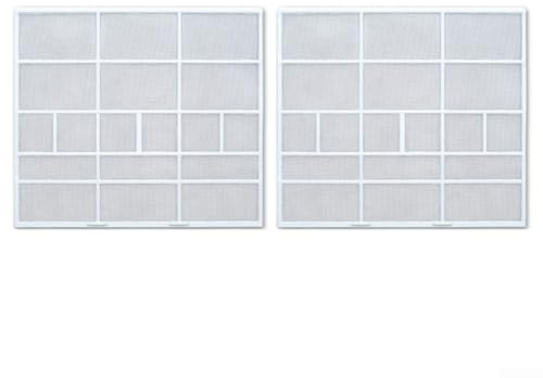 Lot de 2 filtres à suspendre pour climatisation intérieure et une meilleure efficacité (31,9 x 28,3 cm)