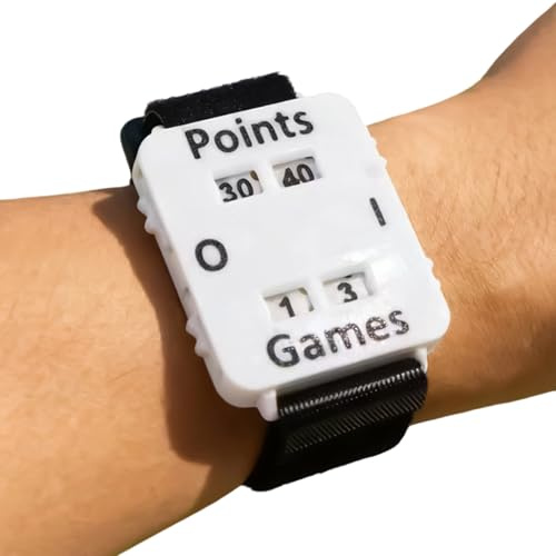 Handgelenk Punktezähler – Verstellbares Tragearmband mit Integrierter Punkteanzeigetafel | Tennis Zählarmband zur Manuellen Ergebniserfassung beim Training Wettkampf Spiel | Praktisches Sportzubehör f