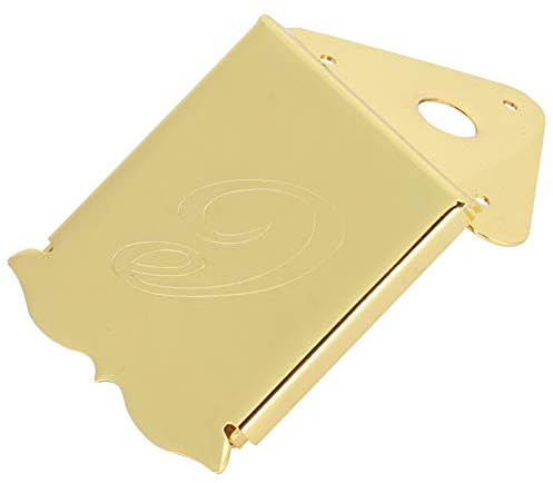 YDuupxe Mandolinkabeldragbräda, Stålmaterial med Glänsande Kromdesign, Enkelt Strängbyte för 8 10 12 Strängar med Loopände (QB11 guld med blommor)