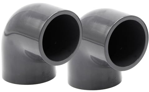 Baumaxxe 2x PVC Winkel 75mm Fitting Winkelmuffe Klebemuffe - 16 Bar - bm274
