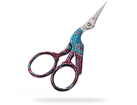 Premax Stickereischere- Colors Collection- Storchenform-ABM. 9 cm. -EIN Hauch von Farbe-Lila-15205-Hergestellt in