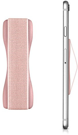 kwmobile Smartphone Fingerhalter Griff Halter - Selbstklebende Handy Fingerhalterung - Finger Halter kompatibel mit iPhone Samsung Sony Handys Roségold