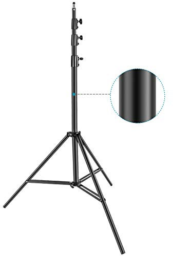 NEEWER Soporte de Luz Resistente de Metal, 13ft/4m Trípode de Fotografía Ajustable C Stand con Amortiguador, 1/4 Tornillo para Foco Estudio, Luz LED Continua, Flash, Carga Máxima: 22lb/10kg, Negro