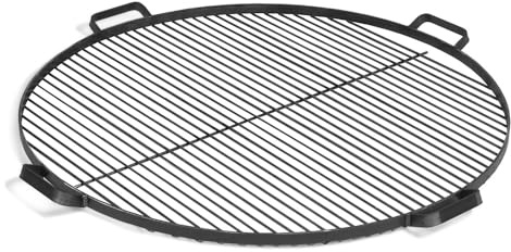 CookKing Grillrost 60 cm | Schwarz Stahl inkl. 4 Griffen | Passend für Feuerschalen Ø 60 cm | Handmade in Europa | Vielseitiges Grillzubehör & Grillgitter