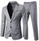 Allthemen Anzug Herren Anzug 2 Teilig Slim Fit Herrenanzug Hochzeit Anzüge Herren Modern Sakko für Business Hellgrau(2 Knöpfe) L