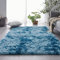 ROHATIM Hochflor Teppich Wohnzimmer Super weich Shaggy Teppich Flauschiger,Soft Area Rug Schlafzimmer Teppiche Super weich Fluffy Kindermatte Carpet(Navy blau,160 x 230 cm)