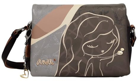 Anekke Sac à bandoulière à rabat Heartbeat - Grande capacité | Bandoulière - Dimensions : 24/18/8 cm - Accessoires et accessoires pour femme, Divers