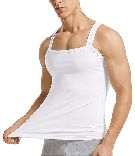 Celanisai Canottiera da uomo, per fitness, palestra, bodybuilding, a coste sottili, vestibilità stretta, per ascelle, morbida, sportiva, traspirante, comoda, comoda