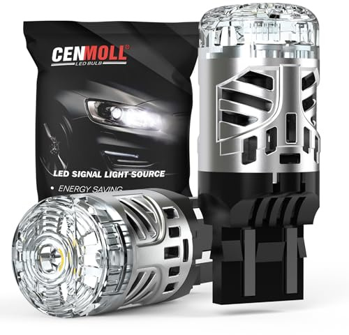 Lampadina 7443 W21/5W bianca, super luminosa al 600%, 6000 lumen, 12 V, Senza errori CANbus, lampadina LED W21/5W 7443 per luci di retromarcia, luci di posizione diurne e luci di parcheggio, 2 Pz