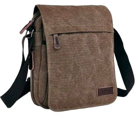 Casual Bärbar Herraxelväska Lämplig for Lenovo Legion Y900 11,1 | Crossbody-väska i enfärgad canvas med stor kapacitet med expanderbar dragkedja