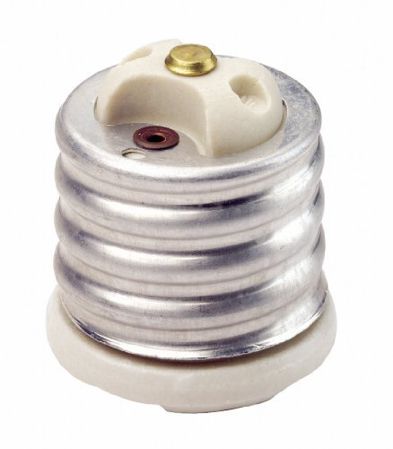 Leviton Glazed Porcelain Incandescent Lampholder Adapter, 8681