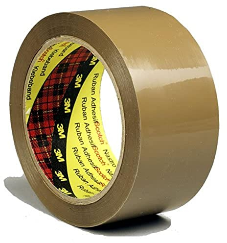 Scotch® Packing Tape Buff Brown Low Noise 48mm x 66m 6Pk
