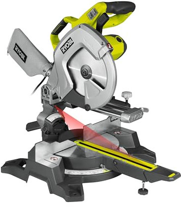 Ryobi EMS254L, Troncatrice Radiale da Banco, Sega Circolare con Lama da 254mm e 48 Denti, Compatta e Leggera, Guida ExactLine per Precisione di Taglio, Motore da 2000W e Velocità a Vuoto 4500 (giri/m)