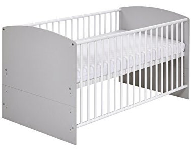 Schardt 04 492 46 02 Kombi - Kinderbett, Classic grey inklusive Umbaukit, 70 x 140 cm