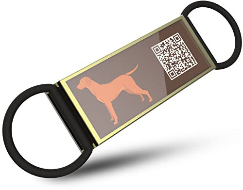DISONTAG QR Code Silent Hundemarke ID 18 Hunderassen Personalisierte Soziale Online Seite-Kostenlos Online Haustier Profil-Modifizierbar-Kontrolle der Privatsphäre-Keine APP Erforderlich