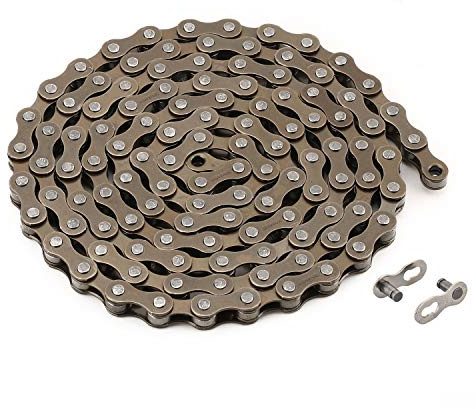 zonkie Catena per bicicletta a velocità singola, 1/2 x 1/8, 116 maglie
