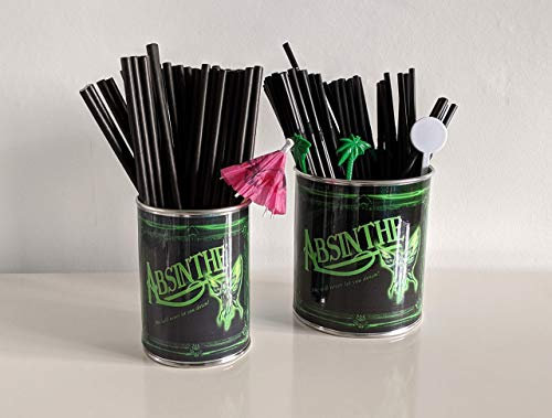Absinthe vintage tin can for table decoration party weddings flowers centrepieces vase cutlery holders alcohol themed